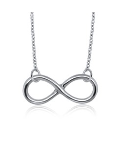 Rhodium Plated Infinity Shaped Necklaces SPE-729-RP